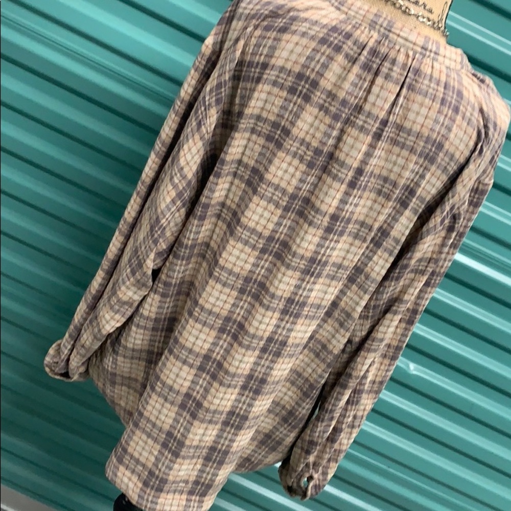 Free people half button pullover flannel - Picture 4 of 4